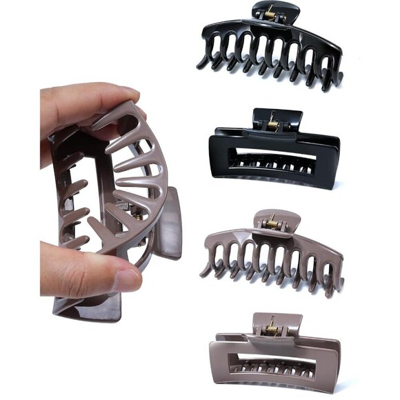 Silicone Hair Claw Clips 4 Pack Large Durable Non-Slip for All Hair Types main image 4